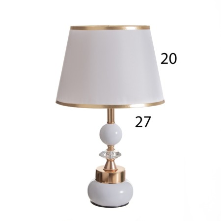 Table lamp "Lilo" 1x40W E27 white/gold 25x25x46.5cm-5