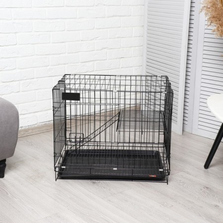 A cage for dogs and cats, a bunk 61 x 42 x 50 cm, black-1