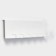 Shelf with hooks "Loft Art", 50 × 10 × 7.5 cm, white color