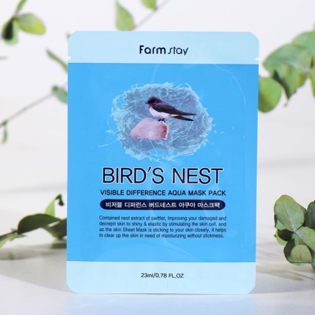 Fabric mask with an extract of the swallow nest Farmstay, 23 ml
