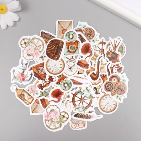 Stickers for creativity "Vintage objects" set of 46 pcs 6.4x4.4x1.1 cm