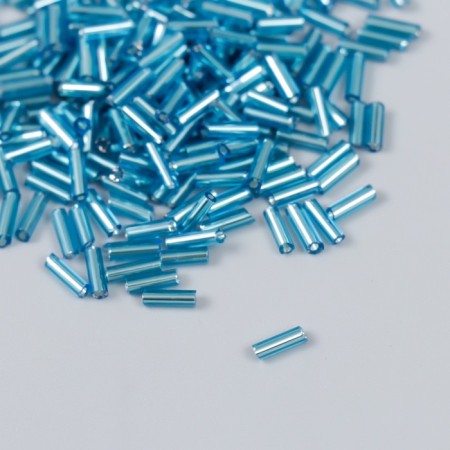 Beads "Zlatka" Glass 10 g, size 3 ", 6 mm, No. 0023" Blue 93 "78545