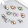 Brads for scrapbooking "numbers and signs" set 10 pcs 1.5 cm