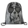 Back for shoes 480 x 360 mm, Phoenix, silkography, mesh, "dog with glasses"