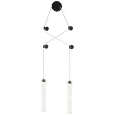 Lamp wall-flowing still 2xled 12W, size 15-300x6-17x53-150 cm, black color