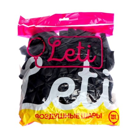Latex ball 10 ", metal, set 100 pcs., Black color-2