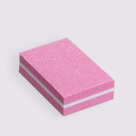 Batf sandpaper for nails, set 50 pcs, double -sided, 3.5 × 2.5 cm, pink color-5