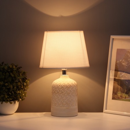 Table lamp "pattern" 1x40W E14 white 20x20x34cm-1