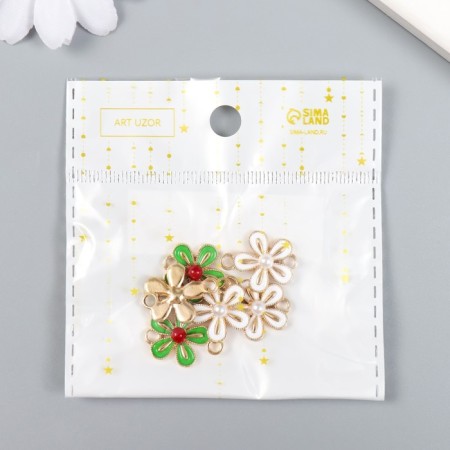 Decor for creativity Metal, plastic, enamel "Chamomile" mix 1.5x2 cm-3