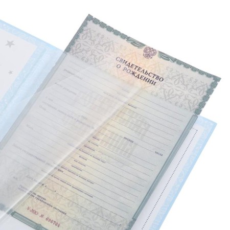 Folder for birth certificate for the boy "Bear", A4-3