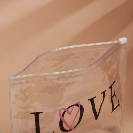 Cosmetic bag from transparent PVC 21 x2 x14 cm "Love"-3
