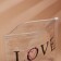 Cosmetic bag from transparent PVC 21 x2 x14 cm "Love"