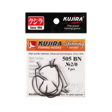 Offset hooks Kujira Spinning 505, BN color, No. 2/0, 5 pcs.