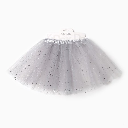 Children's skirt kaftan "shine" gray, length 30 cm-4