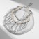 Moloderic "bead" waterfall, white in silver