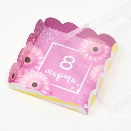 Box for cookies, "To the Women's Day", 12 x 12 x 3 cm-2