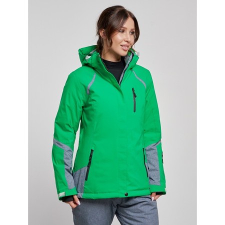 Ski jacket female winter, size 48, green color-1
