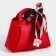 Leather gift handbag 13 x 12 x 5.5 cm red