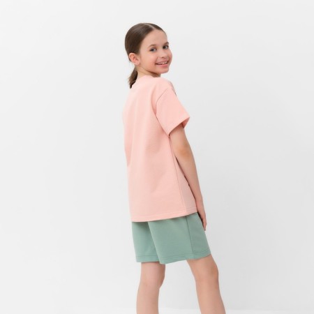 Kids (T -shirt, shorts) minku beige color/ olive, height 152 cm-16