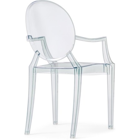 Plastic stool Luis plastic/transparent 54x54x92 cm-3
