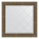 Mirror with engraving in the baguette frame, silver monogram 101 mm, 89x89 cm