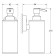 Liquid soap dispenser, chrome, fbs
