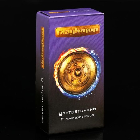 Condoms "Gladiator" ultra -thin, 12 pcs.