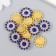 Decor for creativity Plastic "Blue-sun" Set 12 pcs 1.4x1.4 cm