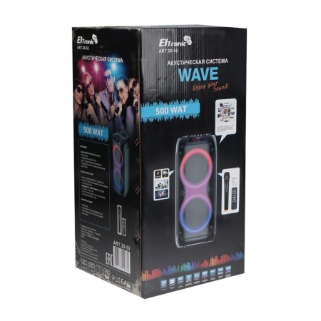 Portable column Eltronic Wave 500, 50 W, 3600 mAh, FM, BT, Microsd, Aux, TWS, backlight-8