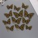 Stick paper, plastic "Flower butterflies Gold" Sweeter set 12 pcs 12 cm, 10 cm 8 cm
