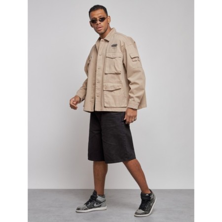 Jeaning jacket men's, size 50, beige color-1