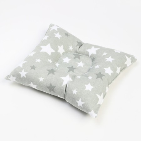 Stars pillow 20x25 cm, gray, flannel 170 g/m, cotton 100%-2