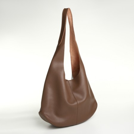 Women's bag on magnet Textura, large size, brown color-3