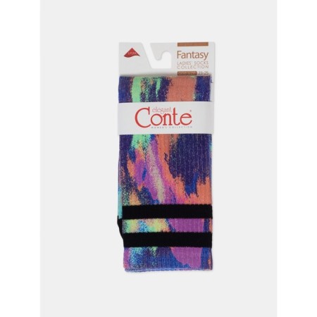 Extended women's socks with CONTE ELEGANT FANTASY ASSORTED, size 23-25, assorted color-5