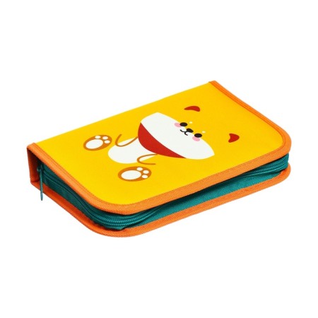 Penal 1 section 140 x 210 x 40 mm, folding pocket and cosmetic bag, fabric, calligrata topontent "doggie"-1