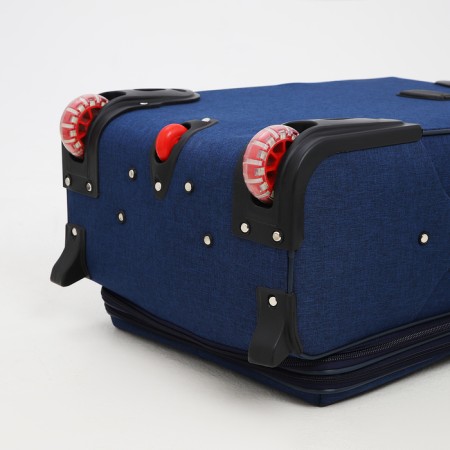 Middle suitcase 24 ", lightning department, code castle, 3 wheels, 2 external pockets, blue color-7