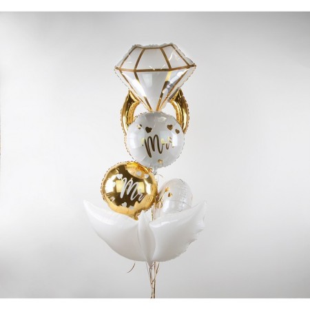 Foil ball 18 "Mr" groom ", circle, gold color-1