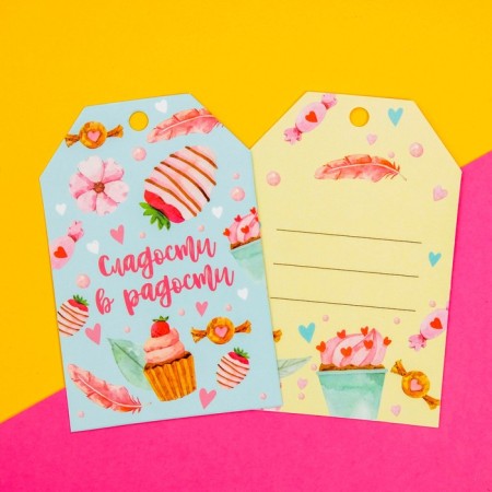 Schildik floristic "sweets", set of 6 pcs., 7 x 5 cm-7