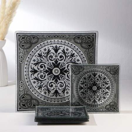 Table set, 7 items: 30 × 30 cm - 1 pc, 18 × 18 cm - 6 pcs