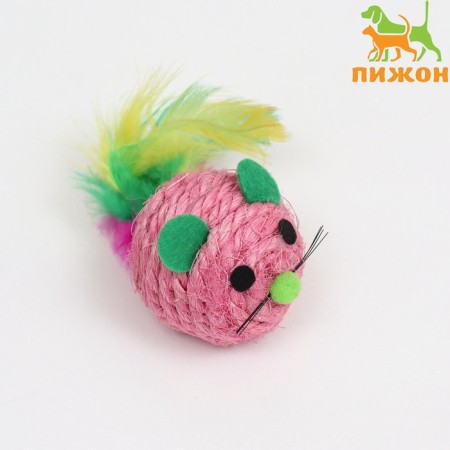 Sisal-mash ball, 4.2 cm, pink