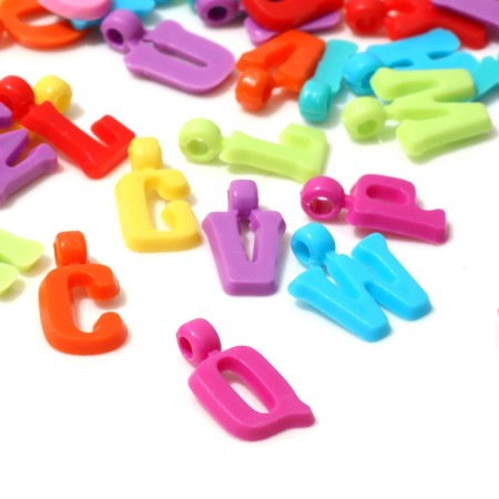 Acrylic suspension "English letters" mix, 17 mm, set 10 g, color mix-1
