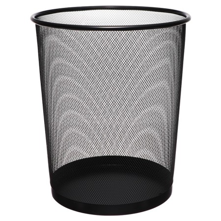 Metallic paper basket, 20 liters, Brauberg germanium, black-8