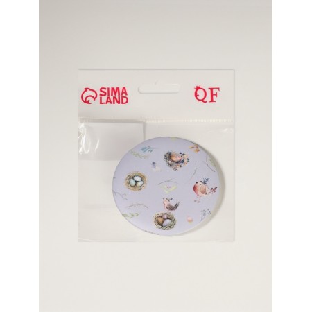 Folding mirror "birds", d = 7.3 cm, with an increase, the color is lilac-5