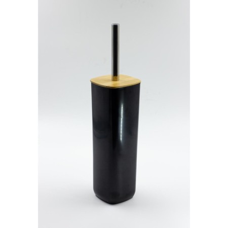 Joy Home toilet, plastic, black with bamboo
