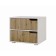 Harvey bedside table, 500x405x420, white/oak woth