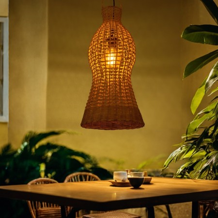 Ceiling Lamp from Rotan "Bobby" 1x120W, E27, 30x30x60 cm