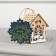 Christmas tree toy "House with deer", from batteries, glow warm white