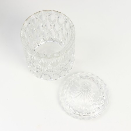 Casket glass cylinder "Patterns and dome" Transparent 16x8.5x8.5 cm-2
