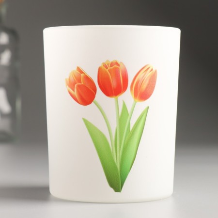 Batonika. Tulips candlestick 9.3x7.7 cm, 240 ml-1