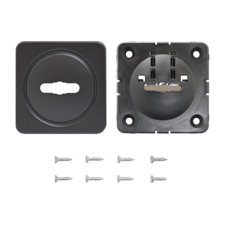 Decorative lining Bulat VAT 05.02 Atlas, for a levald mechanism, matte black-1